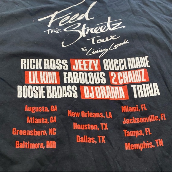 Legendz Of The Streetz Tour Rick Ross Jeezy Mens Shirt Size XL - Picture 3 of 5